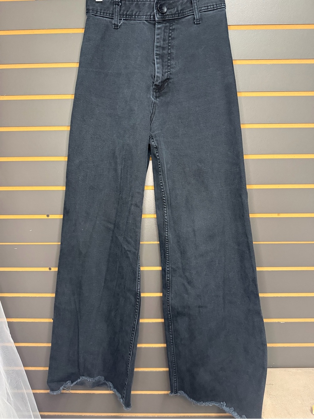 Zara Black Wide Leg Flare Jeans
